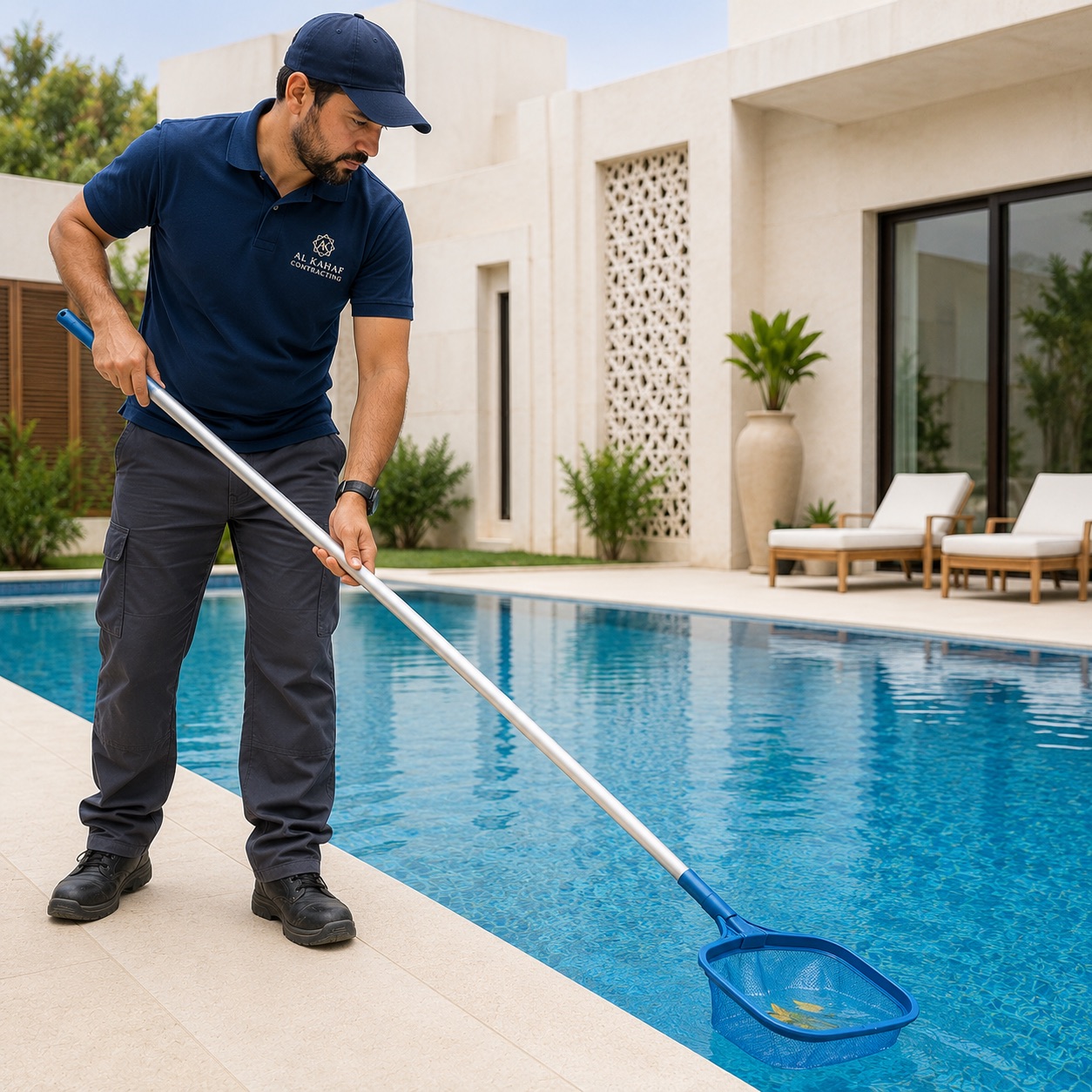 Scheduled regular pool maintenance visit — Al Kahaf Bahrain.