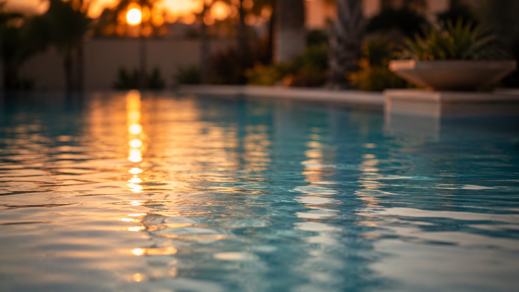 Crystal-clear maintained pool water — Al Kahaf Contracting Bahrain.